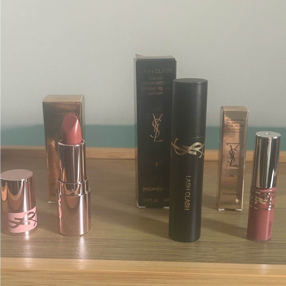 New Yves Saint Laurent Lipstick Gloss Mascara Travel Set - Neutral Nude Shades - Picture 14 of 14